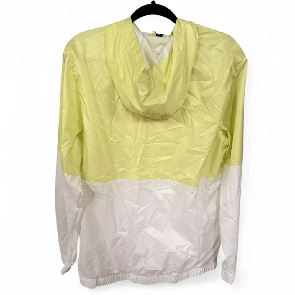 Adidas Lime and White Windbreaker